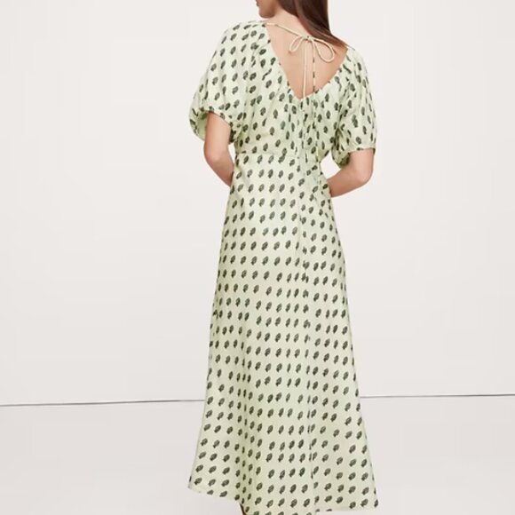 Banana Republic | NWOT Viscose-Linen Ruched Maxi Dress - Picture 2 of 3